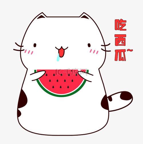 吃瓜图片可爱,可爱吃瓜图，萌化你的心